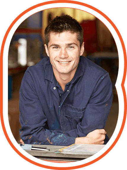Happy tradesman